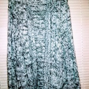 Women's Cardigan sweater with hood.